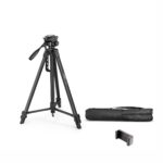 DIGITEK® (DTR 550 LW) 67 Inch Foldable Tripod Stand with Phone Holder & 360° Ball Head, 5kg Load Capacity, Aluminum Alloy Legs with Rubberized Feet & Flip Locks, Carry Bag, for Photo & Video Shoots - Image 2