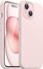 DIZORO Compatible For iPhone 15 Case 6.1, Slim Liquid Silicone Case 3 Layers Full Covered Soft Gel Rubber Phone Case Protective Cover 6.1 Inch (Sand Pink) - Image 2