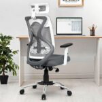 Da URBAN® Merlion Office Chair,High Back Mesh Ergonomic Home Office Desk Chair with 3 Years Warranty, Adjustable Armrests,Adjustable Lumbar Support,Tilt Lock Mechanism (Grey) - Image 2
