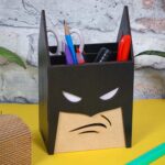 Deskart Batman Pen Stand With Stationary, Scissor And Remote Holder | Multipurpose Wooden Black Desk Organizer Pen And Pencil Holder Stand For Kids, Office Desk And Study Table - Image 2