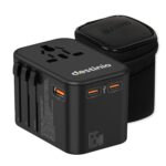 Destinio Universal Travel Adapter - 65W Laptop/MacBook GaN Fast Charging Adapter with 2 Type C & 1 USB Ports, Universal Charger Adapter, All in One International Travel Adapter for US, UK, Europe - Image 2