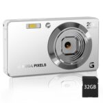 Digital Camera 56MP 4K Ultra HD Point and Shoot Camera with 20X Zoom, Autofocus, Anti-Shake, Dual Battery & 32GB SD Card – Compact Video Camera for Adults, Teens & Beginners (Silver) - Image 2