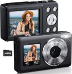 Digital Camera for Kids, 1080P FHD Kids Camera with 32GB SD Card, 44MP Point and Shoot Digital Camera with 16X Zoom, Compact Small Vintage Camera Gifts (ai-cam-8) - Image 2
