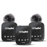 Digitek® (DWM 101 Wireless Microphone System with ANC Noise Reduction, 360° Sound Capture, Upto 12 Hrs Working Time, for DSLR Camera, Android & iOS Smartphones, Seamless Audio Recording - Image 2