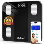 Dr Trust USA 526 Legend BMI Weight Scale & Body Fat Analyzer with IOS/Android App Sync,14 Essential Composition Metrics Weighing Machine for Home Health Monitoring (Black) - Image 2