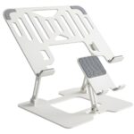 Dyazo 2 in 1 Adjustable Laptop Stand with Mobile Holder | Ergonomic, Foldable & Ventilated Riser Fits Upto 15.6 Inch Laptops | Compatible for MacBook, HP, Dell, Acer, Lenovo & Other Notebooks - Image 2
