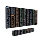 Dyazo Large Anti Slip Keyboard Shortcut Extended Desk mat/Mouse Pad with PS |AI | CDR | PR | Word | excel | PPT Shortcut Keys Computer mat for Laptop Size 800 x 300 x 3 mm (Black No Logo) - Image 2