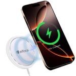 Elfora 15W MagSafe Wireless Magnetic Charging Pad | Compatible for iPhone 16|16 Pro|16 Plus|16 Pro Max|15|15 Pro|15 Plus|15 Pro Max|14|14 Pro|14 Plus|14 Pro Max|13|12 and All Qi Devices (White) - Image 2