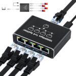 Ethernet Splitter 1 to 4, 1000Mbps High-Speed Internet Splitter, Gigabit RJ45 Port Router Switch, LAN-Splitter, Supporting Simultaneous Networking of 4 Devices, Applicable to Cat5/5e/6/7/8 Cable - Image 2