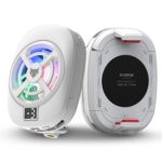 EvoFox Hailstone S Phone Cooler for Gaming | 15W 3 Level Cooling | 5000 RPM 7-Blade| Clamp Mount | RGB | Semiconductor Tech | Type-C Powered & Display | Compatible for Android and iPhones (White) - Image 2
