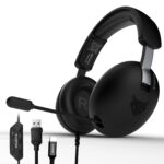 EvoFox Hyperion 7.1 Gaming Headphones with Mic - Black, 50mm Drivers, Software Supported 7.1 Surround Sound, Retractable Mic, Wired (USB A + Type-C), Inline Controls, Over-Ear Swappable Ear Pads - Image 2