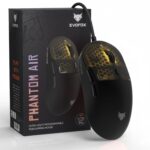 EvoFox Phantom Air Ultra Lightweight Gaming Mouse | Upto 1000Hz Polling Rate, 7000 FPS, 12800 DPI | Honeycomb RGB Lighting | Fully Programmable with Windows Software & On-Board Memory | Black - Image 2