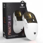 EvoFox Phantom Air Ultra Lightweight Gaming Mouse | Upto 1000Hz Polling Rate, 7000 FPS, 12800 DPI | Honeycomb RGB Lighting | Fully Programmable with Windows Software & On-Board Memory | White - Image 2