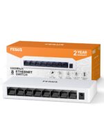 FEDUS Ethernet Switch, Gigabit 1000Mbps 8 Port Gigabit Ethernet Splitter, Plug & Play, Desktop Network Switch Hub, Unmanaged, Compact, with LED, Fanless Quiet, for Internet Cable, Laptop, Router, NAS - Image 2