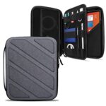 FLORICAN Portfolio Case & Gadget Organizer/Protective Pouch/Business Storage Case with iPad Sleeve for iPads & Tablets Upto 11, Accessories Pocket for Pencil, Cables, Hubs, Tech Kit, Office Bag, Grey - Image 2