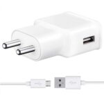 Fast Charger for Samsung Galaxy J5/J6/J7/J8/A7/A8/On 5/On 6/On 7 On 8 Mobile Charger | Wall Charger | Android Smartphone Charger | Hi Speed Travel Charger with 1m Micro USB Cable (2.4 Amp, White) - Image 2