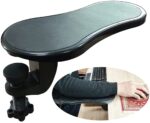 FreshDcart Adjustable Arm Rest Pads for Desk – Ergonomic Chair and Desk Extender for PC & Laptop, Attachable Rotating Armrest Wrist Support for Home Office Setup – Black (Pack of 1) - Image 2