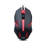 GEONIX Vigor R7 Wired Gaming Mouse with 1200 DPI, PVC Cable, 3 Buttons, Center Click, 1 Year Warranty (Black Red) - Image 2