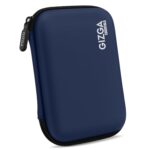 GIZGA Essentials 2.5 Inch External Hard Drive Case Cover| Self Tattoo Semi Hard Shell, Shockproof Water-Resistant PU| Fits WD Seagate Toshiba SSD HDD| Travel Storage Pouch with Mesh Pocket (Blue) - Image 2
