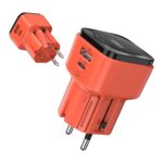 GM Travelease Lite 45Watt Type C & A Universal Travel Adapter with Lightning Fast Charging | 1Mtr 60W Cable Free | Surge & Overheat Protection | Charging for MacBook, iPhones & Android - Image 2