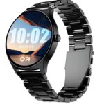 GOBOULT Rover Pro Smart Watch 1.43'' AMOLED, Free Straps, Bluetooth Calling, IP68, Zinc Alloy Frame, 1000 Nits Brightness, AI Voice Assistant, SpO2, 120+ Sports Mode Smartwatch (Metal Black) - Image 2