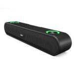 GOVO GoSurround 220 16W Bluetooth Sound bar, 2000 mAh Battery, 2.0 Channel with 52mm Drivers, Multicolor LED Lights with TWS, AUX, Bluetooth and USB (Platinum Black) - Image 2