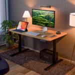 Green Soul Imperium Height Adjustable Table for Office Work | Everyday Ergonomic Desk with One Piece Top | Advance Memory Preset | 3 Year Warranty | Installation Provided (GreyOak,1100 x 600 Top) - Image 2
