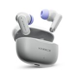 HAMMER Airflow Neo Earbuds with 80H Playtime, 13mm Titanium Driver, 40ms Gaming Mode, Fast Charging Buds, Type-C Charging, Voice Assistant, Lightweight Dual-Tone Design (Grey) - Image 2