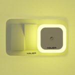 Hauer Glow-Mate Premium Nexa-Square Smart Night Light With Auto Dimming Auto ON/Off Feature Long-Lasting Technology 0.5W Energy Saving Sensor Night Lamp for Bedroom Hall Bathroom Kitchen Stairs (WARM) - Image 2