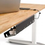 Herrlich Homes Cable Management Under Desk For Easy Mounting Under-Table I Metal | Set Of 1 I Desk Organizer For Office/Home Table Thoughtful Cable Tray Holder, Black - Image 2