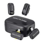 Hollyland Lark A1 Combo Wireless Magnetic Microphone for iPhone/iPad/Android Phone, Mini Wireless Mic with 3-Lv Noise Cancel, EQ & Reverb, 6-Lv Gain Control for YouTube Podcast Vlog Content Creation - Image 2