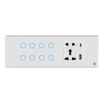 HomeMate 6 Modular WiFi Smart Switch Board (White): 8 x Switch + 1 x Smart Plug | No Hub Required | Compatible with Alexa, Google Assistant & Siri, Remote, Smart Touch Switch - Image 2