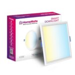 HomeMate WiFi CCT Smart LED Downlight | 15 Watt, Square | Tuneable White, Shades of White from Warm to Cool White | Compatible with Alexa, Google Home and Siri (Pack of 1) - Image 2