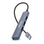 Honeywell Newly Launched 4-in-1 Ultra Slim USB Hub 1xUSB 3.0 & 3 x USB 2.0 Ports, 30cms Cable, DataTransfer Speed Upto 5GBPS,Universally Compatible with All USB,PC,Speaker,Laptop,Hard Drive etc. - Image 2