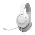 JBL Quantum 100M2 Wired Gaming Headphones, Supports Windows sonic spatial audio, 40mm Realistic Dynamic Drivers, Omnidirectional Detachable Mic, Breathable Memory Foam cushions, PC/Xbox/PS/3.5mm-White - Image 2
