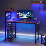 JIN OFFICE Computer Desk with Additional Storage Shelves |100kg Weight Capacity| Office Desk for Home | Computer Table for Home Office | Gaming Desk with 1130 * 500 mm Top| Computer Workstation - Image 2