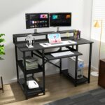 Klaxon Office Table for Home | Workstation Table Desk for Home Office | Computer Table for PC with Keyboard Tray (120 CM- Black, DIY Installation) - Image 2
