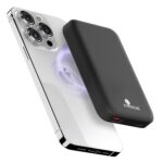 Kratos Magsafe Wireless Power Bank 10000mAh, 22.5W Fast Charging with 15W Wireless Output, Strong Magnetic Hold, USB Type-C, Compatible with iPhone 12 & Above, Android Qi Devices (Black) - Image 2