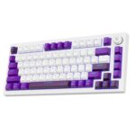 Kreo Swarm 75% Wireless Mechanical Keyboard with Pass-Through Keycaps, Pre-lubed Switches, 5-pin Hot Swap PCB, 5 Layers Sound Absorption and Software Support (White Purple, GTMX Sense Switches) - Image 2