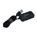 Lapcare USB 2.0 4-Port Hub, Ergonomic Design, Support Data Transfer Rate 1.5/12/480mb/s with 1meter Cable (Black) - Image 2