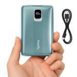 Lifelong Electronics 10000mAh Fast Charging Power Bank with Digital Display | Type C Input | 2 Output Ports | Quick Charge 3.0 | 22.5 W PD Powerbank | Cable Included (Teal Green) - Image 2