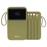Lifelong Electronics 20000mAh 22.5W Fast Charging Power Bank | 3 Inputs (in-Built USB + Lightning + Type-C Port) | 6 Outputs (3 Integrated Cables + Type-C + 2 USB) | QC 3.0 Powerbank - Image 2