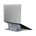 MOFT Laptop Stand for Desk, Adhesive Laptop Stand with 2 Adjustable Viewing Angles, Foldable and Portable Computer Stand Compatible with MacBook Air, MacBook Pro 11"-16", Silver - Image 2