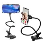 Metal 360 Degree Flexible Portable Foldable -Lazy Stand Bracket Cell Phone Holder/Gooseneck Long Arm Clip Mobile Stand for Table Mobile Stand for Bed Office - Image 2