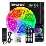 Nexillumi LED Strip Lights 5M | Waterproof 300 LEDs Color Changing Lights | Bluetooth & 42-Key IR Remote | RGB LED Strip with 16 Million Colors | Music Sync & App Control | Bedroom, Home, Party Decor - Image 2