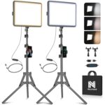 NiceVeedi 2-Pack Led Video Light Kit,Studio Light,2800-6500K Dimmable Photography Lighting Kit With Tripod Stand&Phone Holder,73" Stream Light For Video Recording,Game Streaming,Youtube - Image 2