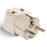 OREI Europe Travel Adapter, India to Europe (Schuko) Plug - Type E/F India to Europe Adapter - 2 in 1 - Perfect for Laptop, Camera Charger and More - CE, RoHS - Beige. - Image 2