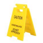 Office Accessories, Desk Decor, Funny Warning Sign for Office Desk, Humorous Overstimulated Do Not Approach Sign, Gadget for Workplace, Home, Cubicle, 10x6.7cm - Image 2