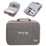 PSS PS5 Travel Bag Briefcase Hard Shell Carrying Case for PS5 Console Protective Storage Bag Shockproof Compatible with PS5 Console/ Controller, Headset, Charging Dock, Games Accessories (Grey) - Image 2