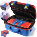 PSS Travel Bag Carrying Storage Case Compatible with Nintendo Switch/Switch OLED,Protective Hard Shell Carry Bag for Switch Console Controller Accessories with Shoulder Strap(Set of 2 Bag )(Red) - Image 2